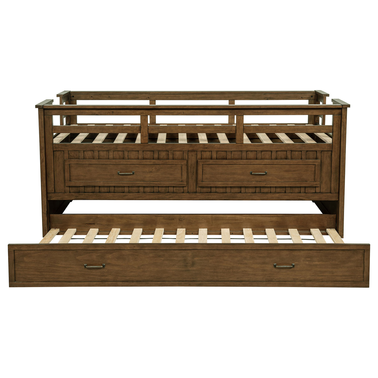 Carlsbad Medium Brown Wood Twin Captains Bed With Trundle by Coaster at Eve Furniture