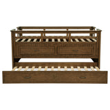 Carlsbad Medium Brown Wood Twin Captains Bed With Trundle by Coaster at Eve Furniture