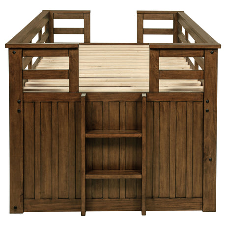 Carlsbad Medium Brown Wood Twin Captains Bed With Trundle by Coaster at Eve Furniture