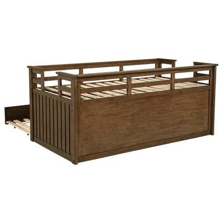 Carlsbad Medium Brown Wood Twin Captains Bed With Trundle by Coaster at Eve Furniture