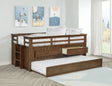 Carlsbad Medium Brown Wood Twin Captains Bed With Trundle by Coaster at Eve Furniture