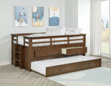 Carlsbad Medium Brown Wood Twin Captains Bed With Trundle by Coaster at Eve Furniture