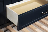 Carlsbad Navy Blue Wood Twin Captains Bed With Trundle by Coaster at Eve Furniture