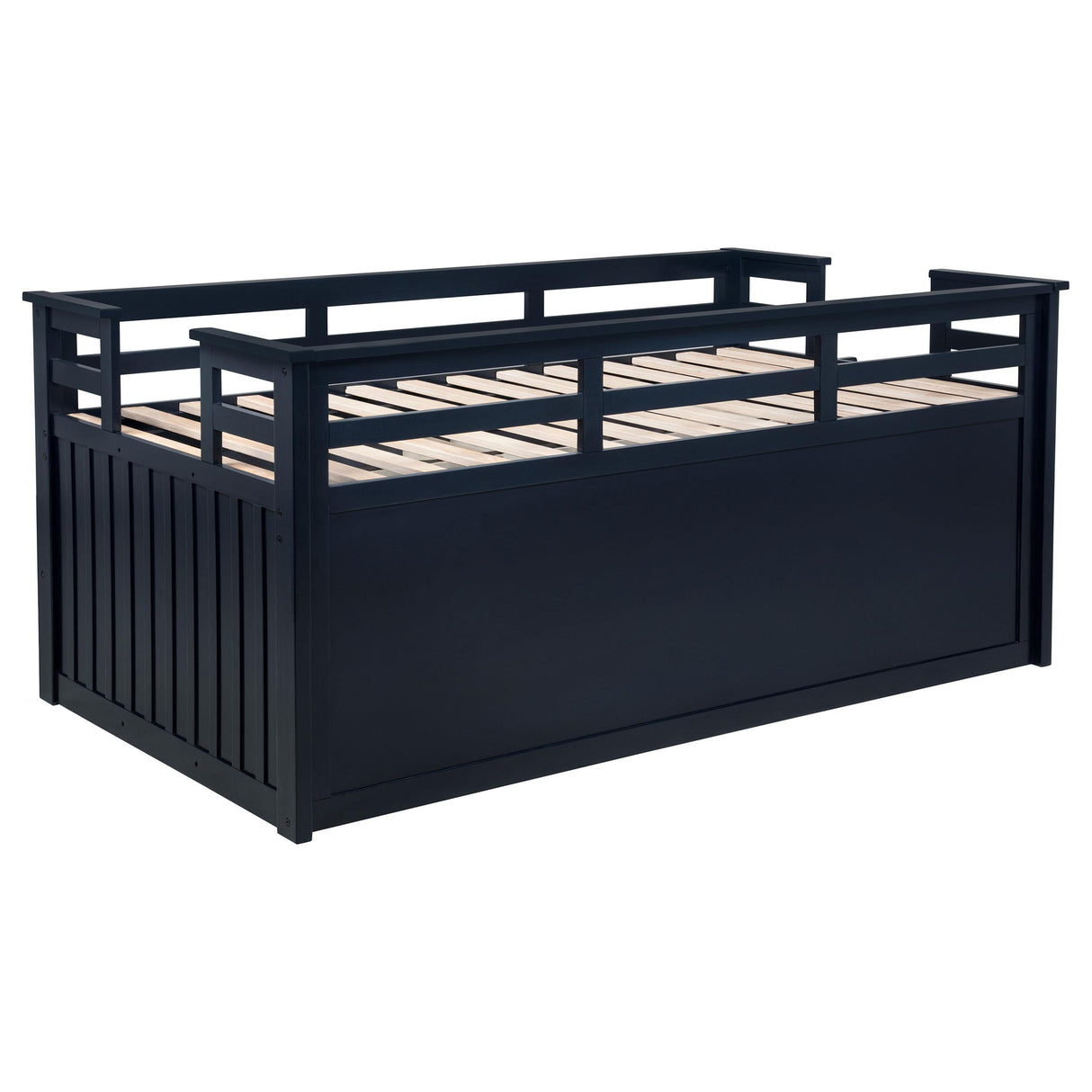 Carlsbad Navy Blue Wood Twin Captains Bed With Trundle by Coaster at Eve Furniture