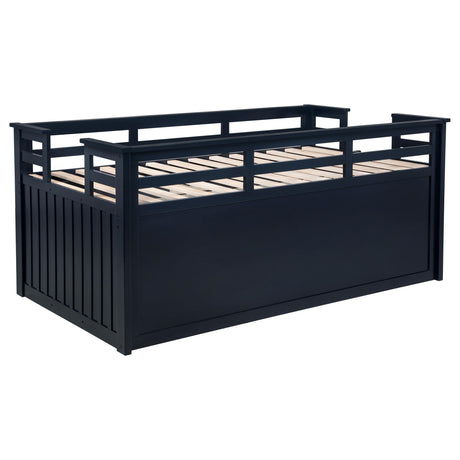 Carlsbad Navy Blue Wood Twin Captains Bed With Trundle by Coaster at Eve Furniture