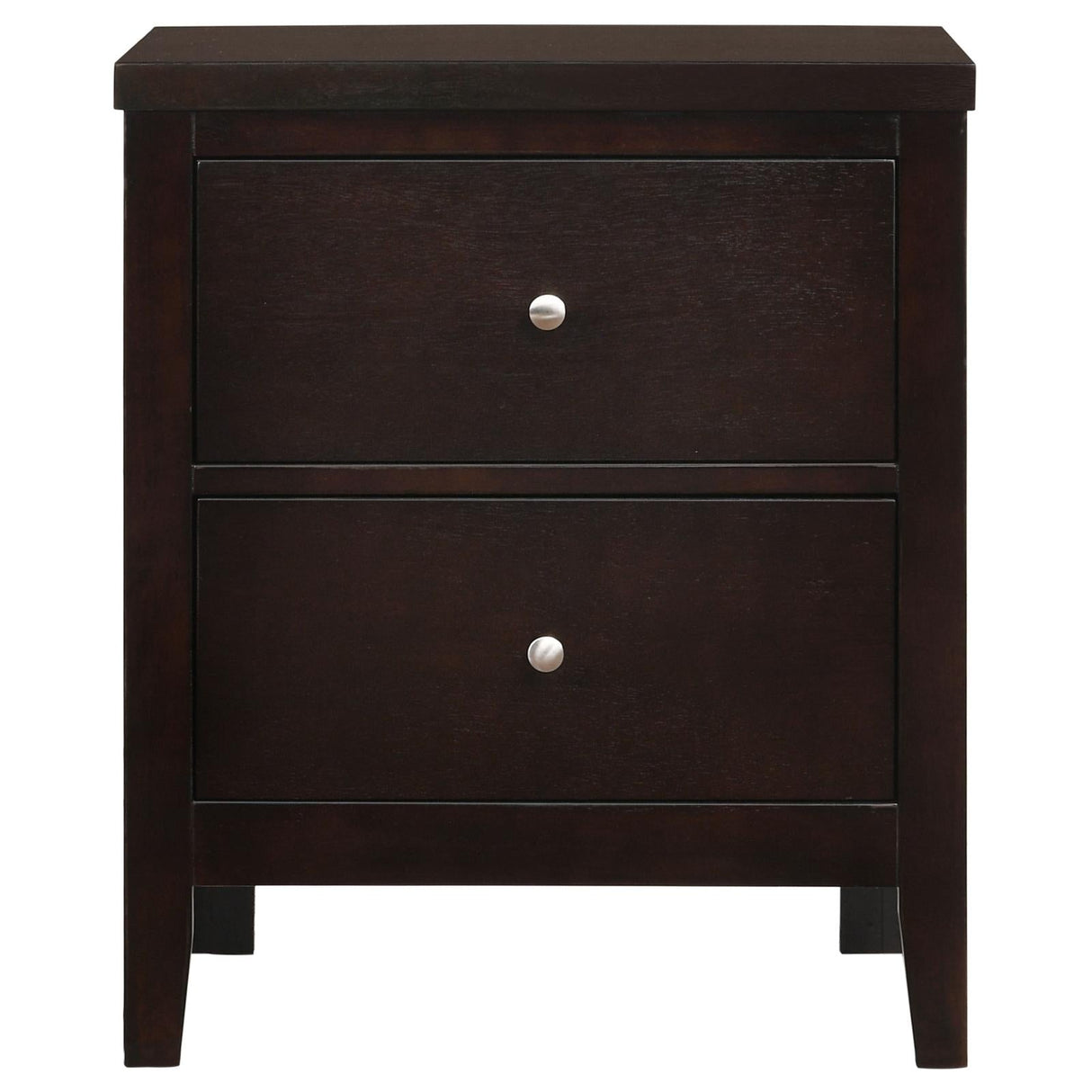 Carlton 2-Drawer Rectangular Nightstand Cappuccino