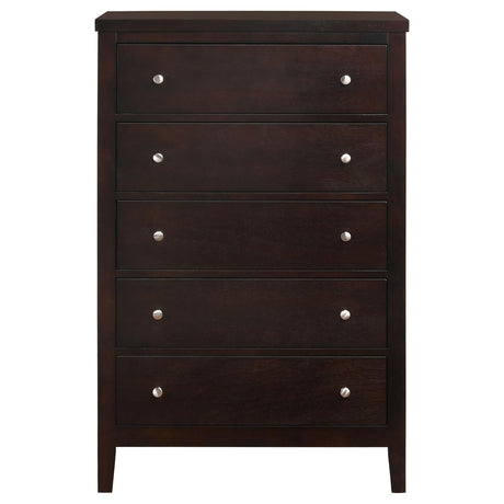 Carlton Cappuccino 5-Drawer Rectangular Chest