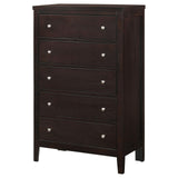 Carlton Cappuccino 5-Drawer Rectangular Chest