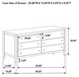 Carlton Cappuccino 4-Piece Eastern King Bedroom Set with Upholstered Headboard