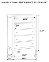 Carlton Cappuccino 5-Piece Eastern King Bedroom Set with Upholstered Headboard