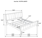 Carlton Cappuccino 4-Piece California King Bedroom Set with Upholstered Headboard