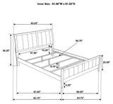 Carlton Cappuccino 4-Piece Queen Bedroom Set with Upholstered Headboard