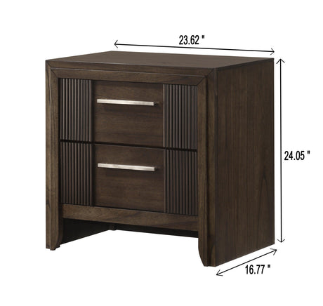 Carlton Brown Nightstand by Crown Mark at Eve Furniture