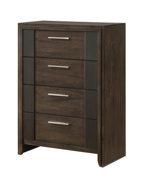 Carlton Brown Upholstered Panel Bedroom Set by Crown Mark at Eve Furniture