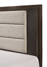 Carlton Brown Upholstered Panel Bedroom Set by Crown Mark at Eve Furniture