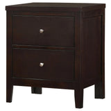 Carlton Cappuccino 2-Drawer Rectangular Nightstand by Coaster at Eve Furniture