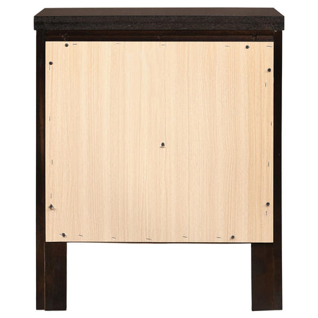 Carlton Cappuccino 2-Drawer Rectangular Nightstand by Coaster at Eve Furniture