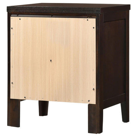 Carlton Cappuccino 2-Drawer Rectangular Nightstand by Coaster at Eve Furniture
