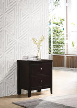 Carlton Cappuccino 2-Drawer Rectangular Nightstand by Coaster at Eve Furniture