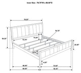 Carlton Cappuccino 4-Piece California King Bedroom Set with Upholstered Headboard by Coaster at Eve Furniture