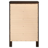 Carlton Cappuccino 5-Drawer Rectangular Chest by Coaster at Eve Furniture