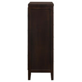 Carlton Cappuccino 5-Drawer Rectangular Chest by Coaster at Eve Furniture