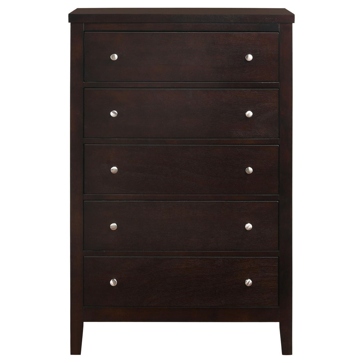 Carlton Cappuccino 5-Drawer Rectangular Chest by Coaster at Eve Furniture