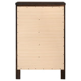Carlton Cappuccino 5-Drawer Rectangular Chest by Coaster at Eve Furniture