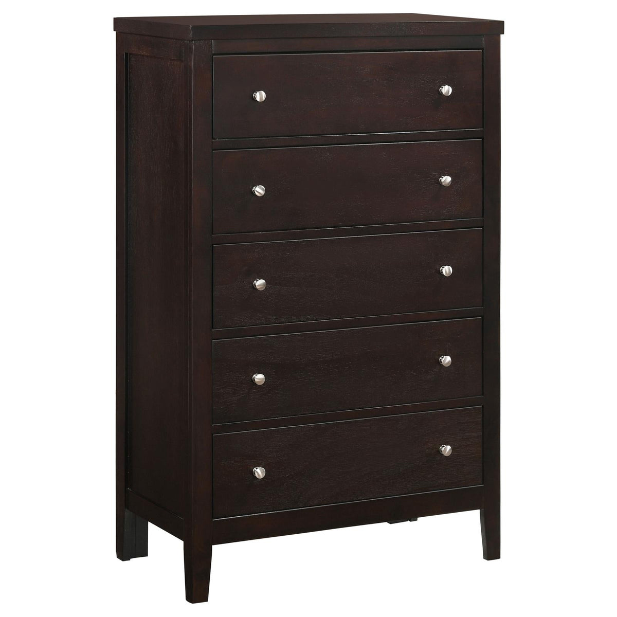 Carlton Cappuccino 5-Piece California King Bedroom Set with Upholstered Headboard by Coaster at Eve Furniture