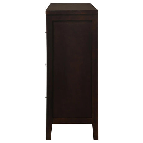 Carlton Cappuccino 6-Drawer Rectangular Dresser by Coaster at Eve Furniture