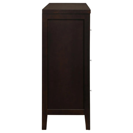 Carlton Cappuccino 6-Drawer Rectangular Dresser by Coaster at Eve Furniture