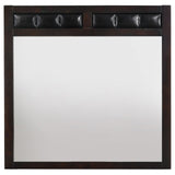 Carlton Cappuccino Upholstered Rectangular Mirror by Coaster at Eve Furniture