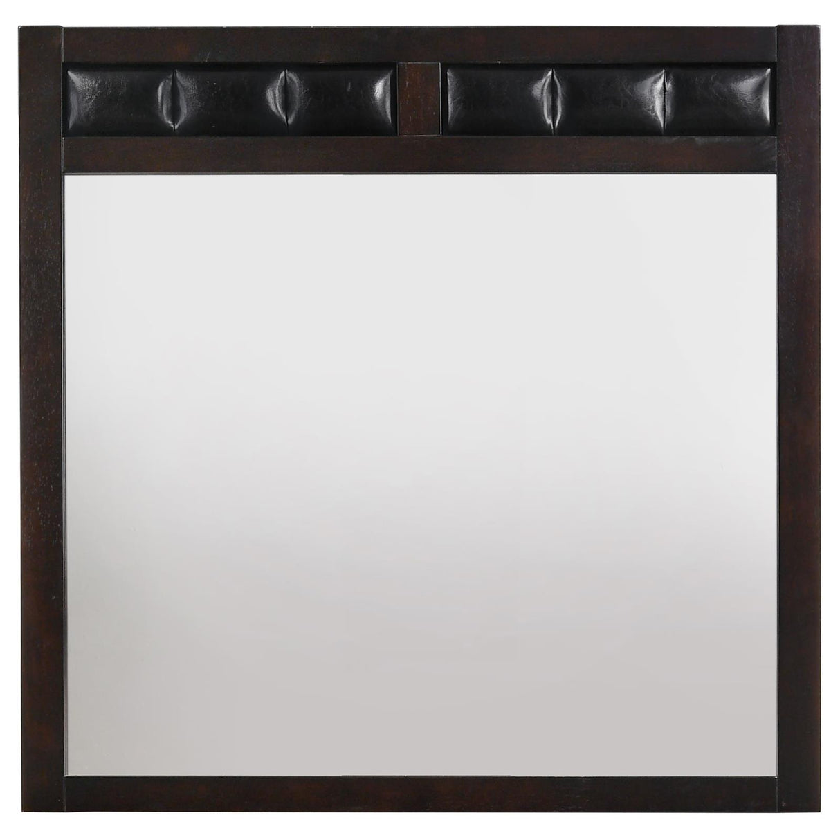 Carlton Cappuccino Upholstered Rectangular Mirror by Coaster at Eve Furniture