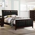 Carlton Cappuccino/Black Full Upholstered Panel Bed by Coaster at Eve Furniture
