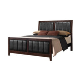 Carlton Eastern King Upholstered Bed Cappuccino/Black