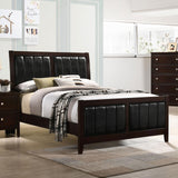 Carlton Full Upholstered Panel Bed Cappuccino/Black