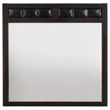 Carlton Cappuccino Upholstered Rectangular Mirror