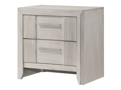 Carlton White Mist Nightstand by Crown Mark at Eve Furniture