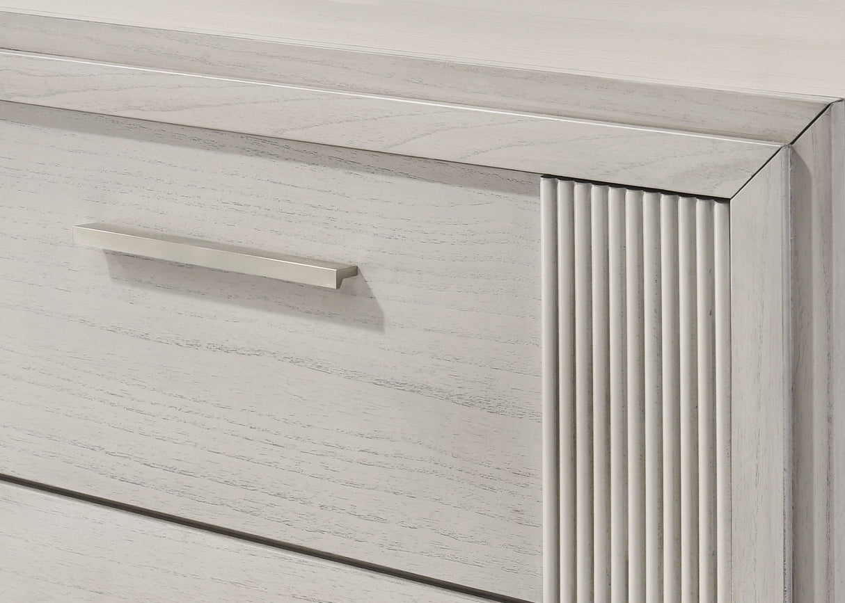 Carlton White Upholstered Panel Bedroom Set by Crown Mark at Eve Furniture