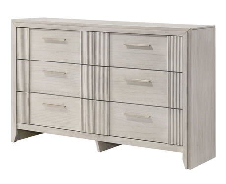 Carlton White Upholstered Panel Bedroom Set by Crown Mark at Eve Furniture
