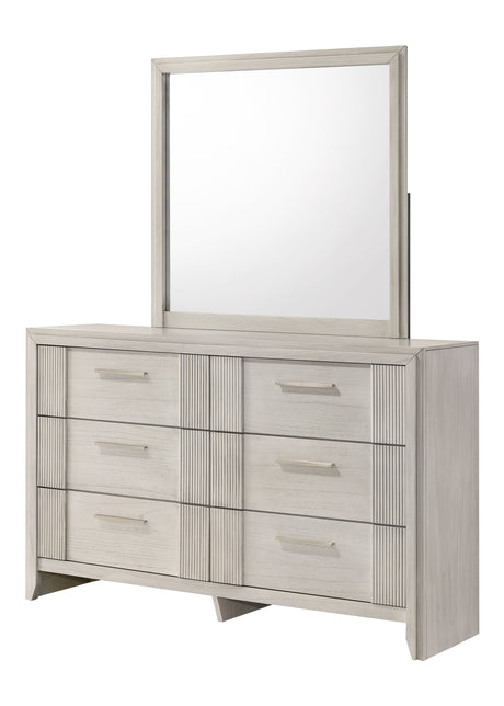 Carlton White Upholstered Panel Bedroom Set by Crown Mark at Eve Furniture