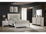 Carlton White Upholstered Panel Bedroom Set by Crown Mark at Eve Furniture