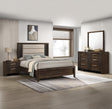 Carlton Brown Upholstered Panel Bedroom Set by Crown Mark at Eve Furniture