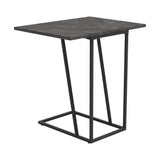 Carly Gray Expandable Chevron Rectangular Accent Table