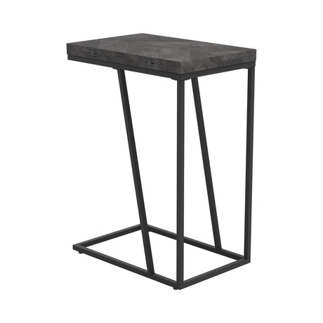 Carly Gray Expandable Chevron Rectangular Accent Table by Coaster at Eve Furniture