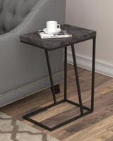 Carly Gray Expandable Chevron Rectangular Accent Table by Coaster at Eve Furniture