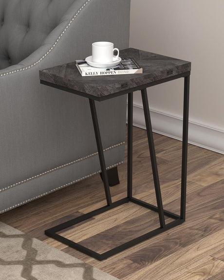 Carly Gray Expandable Chevron Rectangular Accent Table by Coaster at Eve Furniture