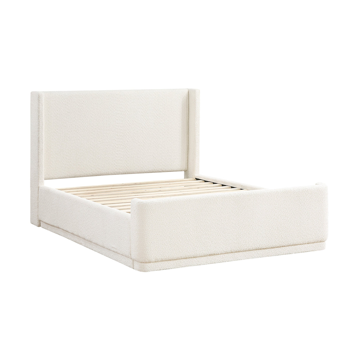 Carmel Beige Eastern King Upholstered Platform Bed by Homelegance at Eve Furniture
