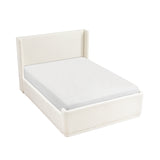 Carmel Beige Full Upholstered Platform Bed by Homelegance at Eve Furniture