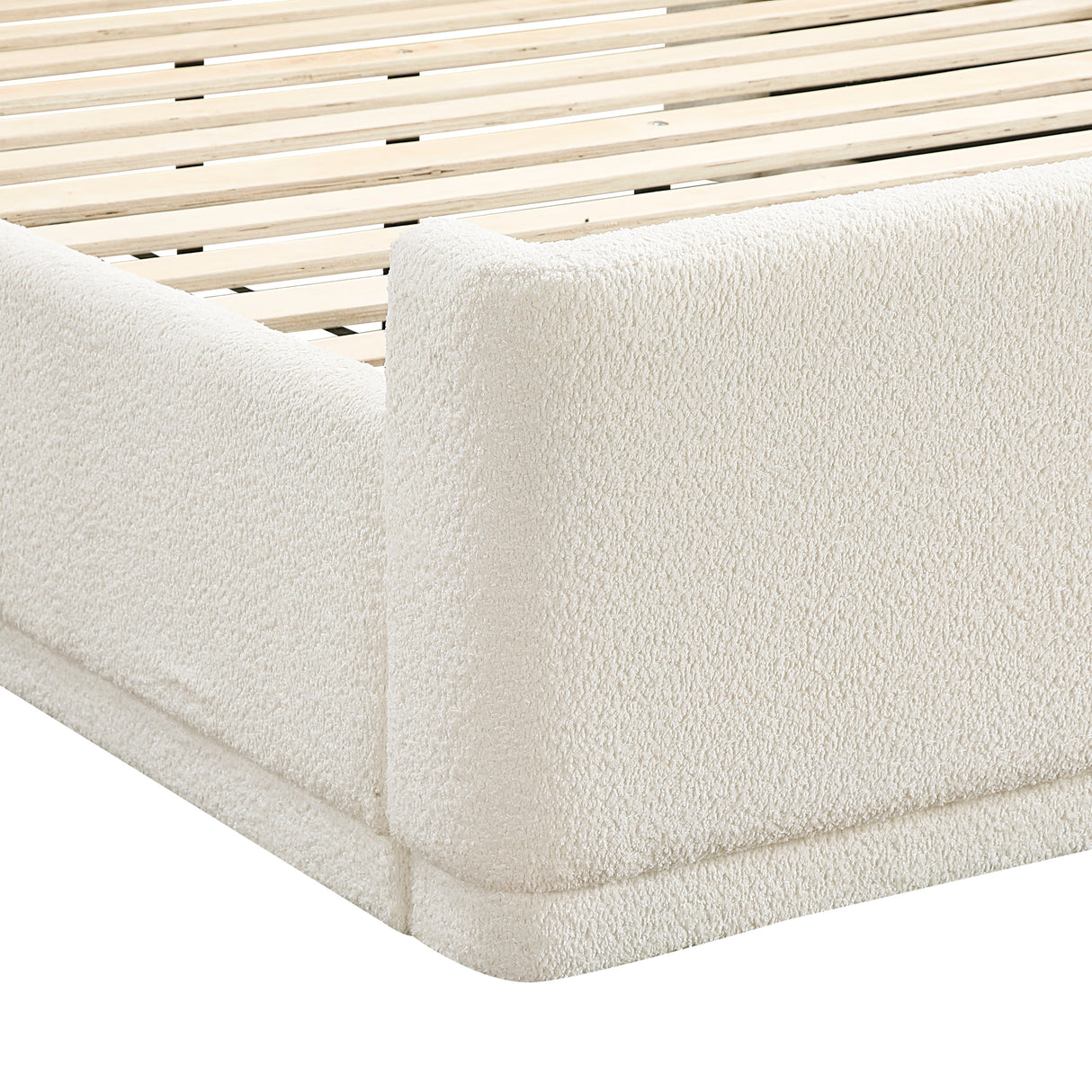 Carmel Beige Queen Upholstered Platform Bed by Homelegance at Eve Furniture